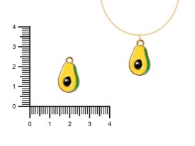 Dije Esmaltado Paltas Dorado x 5 Unidades